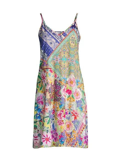 Patchwork Printed Nightgown by Johnny Was in Talavera