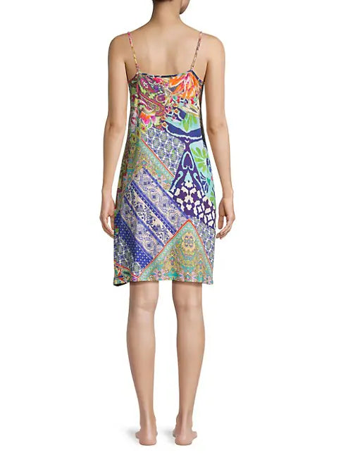 Patchwork Printed Nightgown by Johnny Was in Talavera