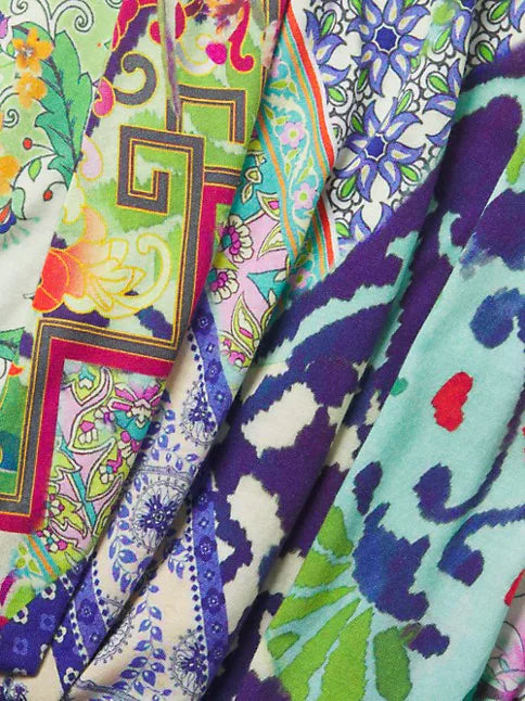 Patchwork Printed Nightgown by Johnny Was in Talavera