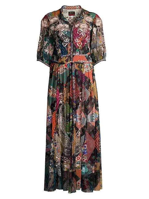 Kiara Patchwork Mesh Dress by Johnny Was
