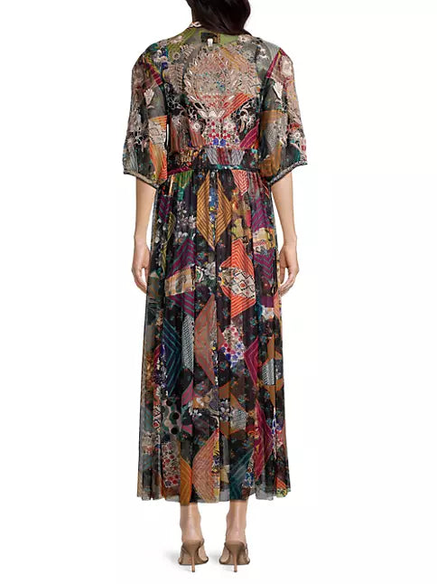 Kiara Patchwork Mesh Dress by Johnny Was