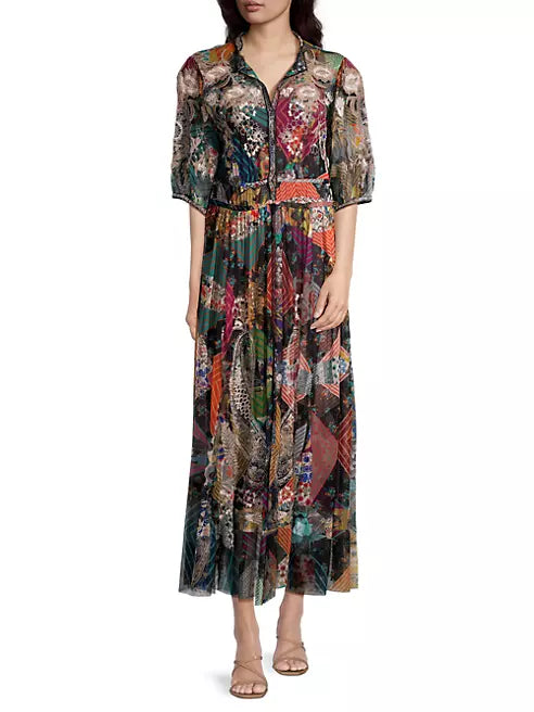 Kiara Patchwork Mesh Dress by Johnny Was