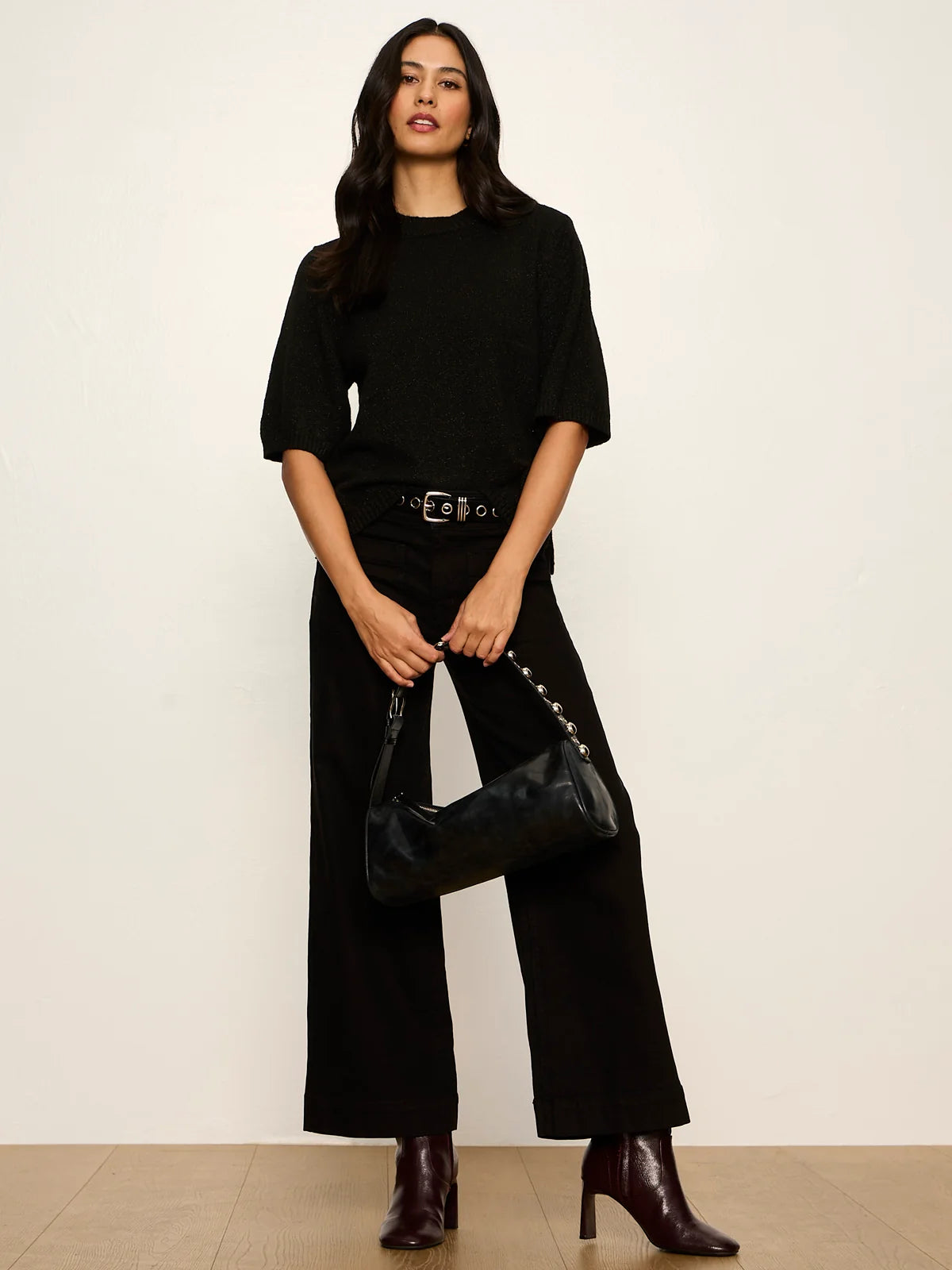 Perfect Sequin Sweater Tee by Sanctuary in Black