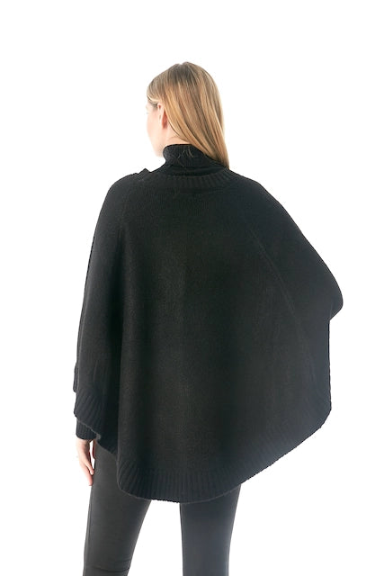 Brighton Poncho by Pretty Persuasions in Black