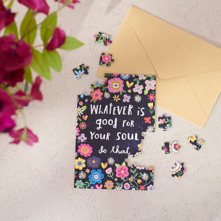 Whatever is Good Do That Puzzle Card by Primitives by Kathy