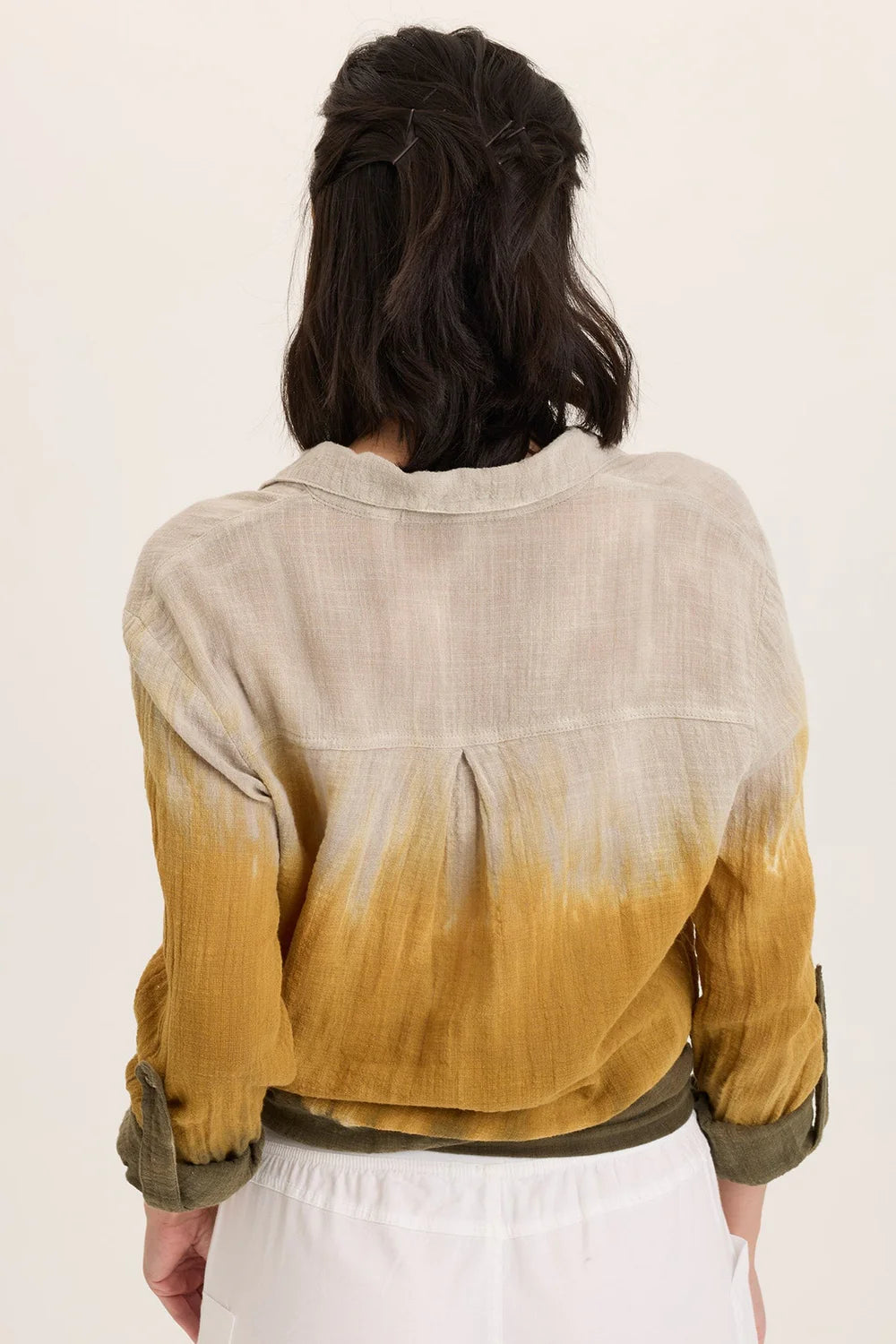 Porter Blouse by Wearables in Tricolor Ombre