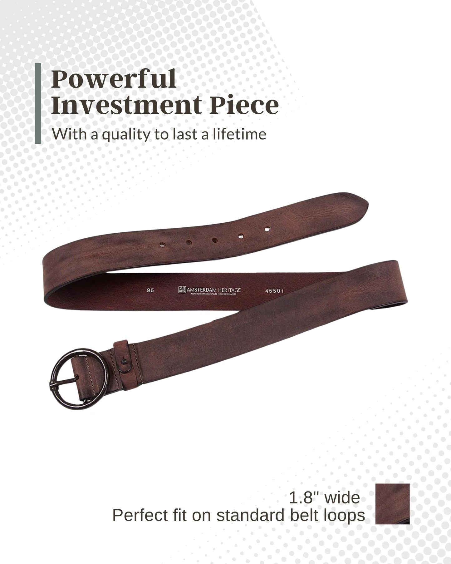 Pip Belt by Amsterdam Heritage in Brown
