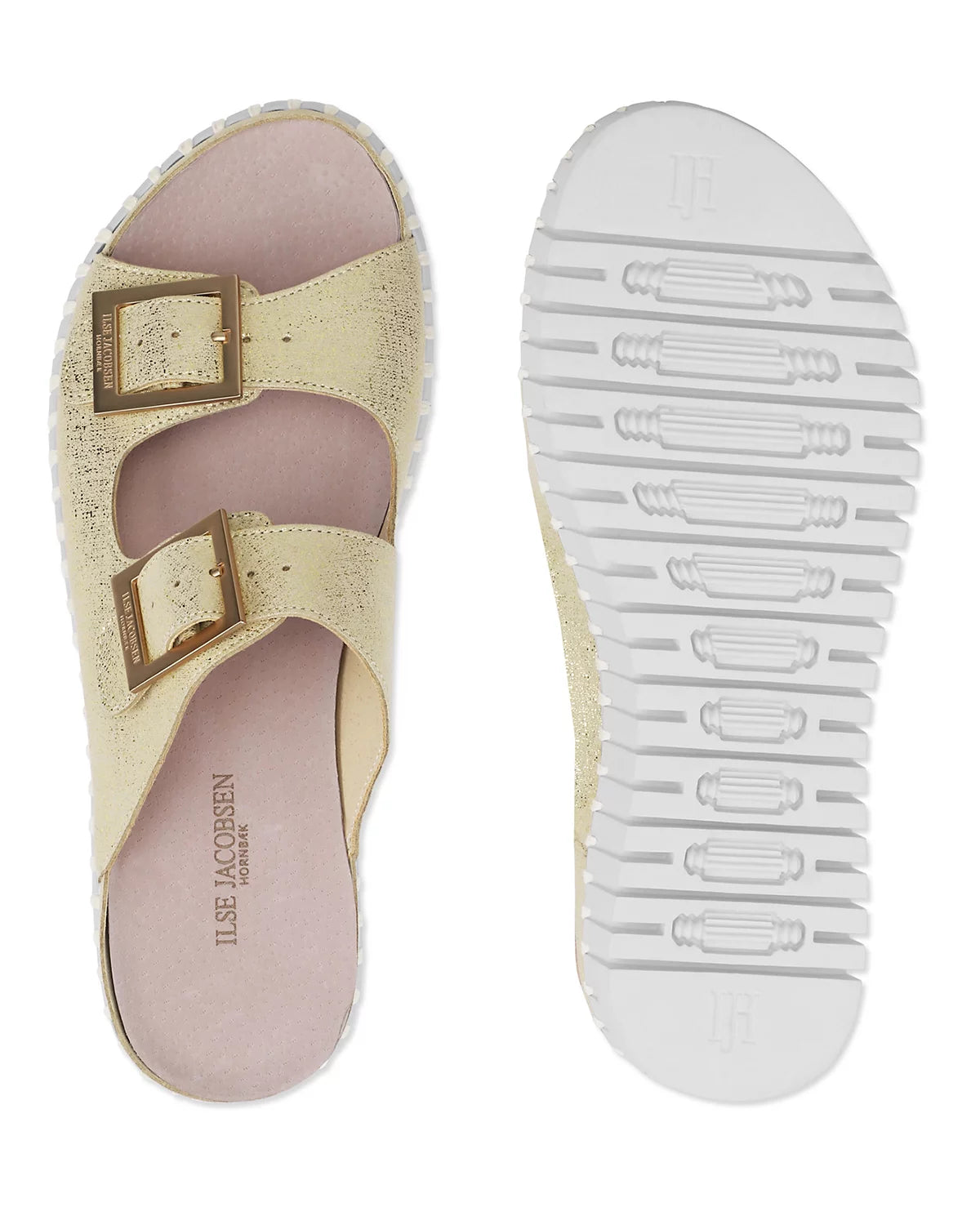 Tulip Slide Sandals by Ilse Jacobsen in Platin