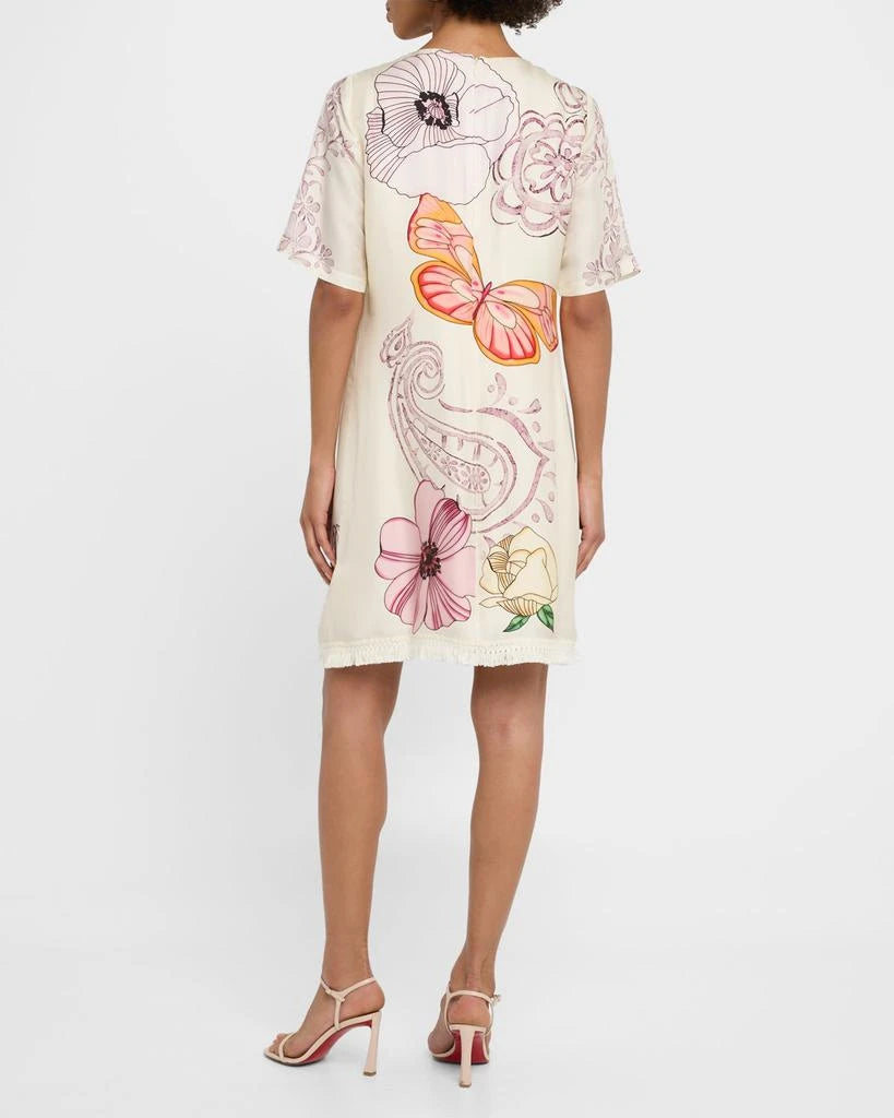 Daisee Fringe Mini Dress by Johnny Was in Rosabelia