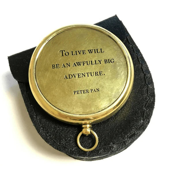 Peter Pan Compass with Leather Pouch by Sugarboo