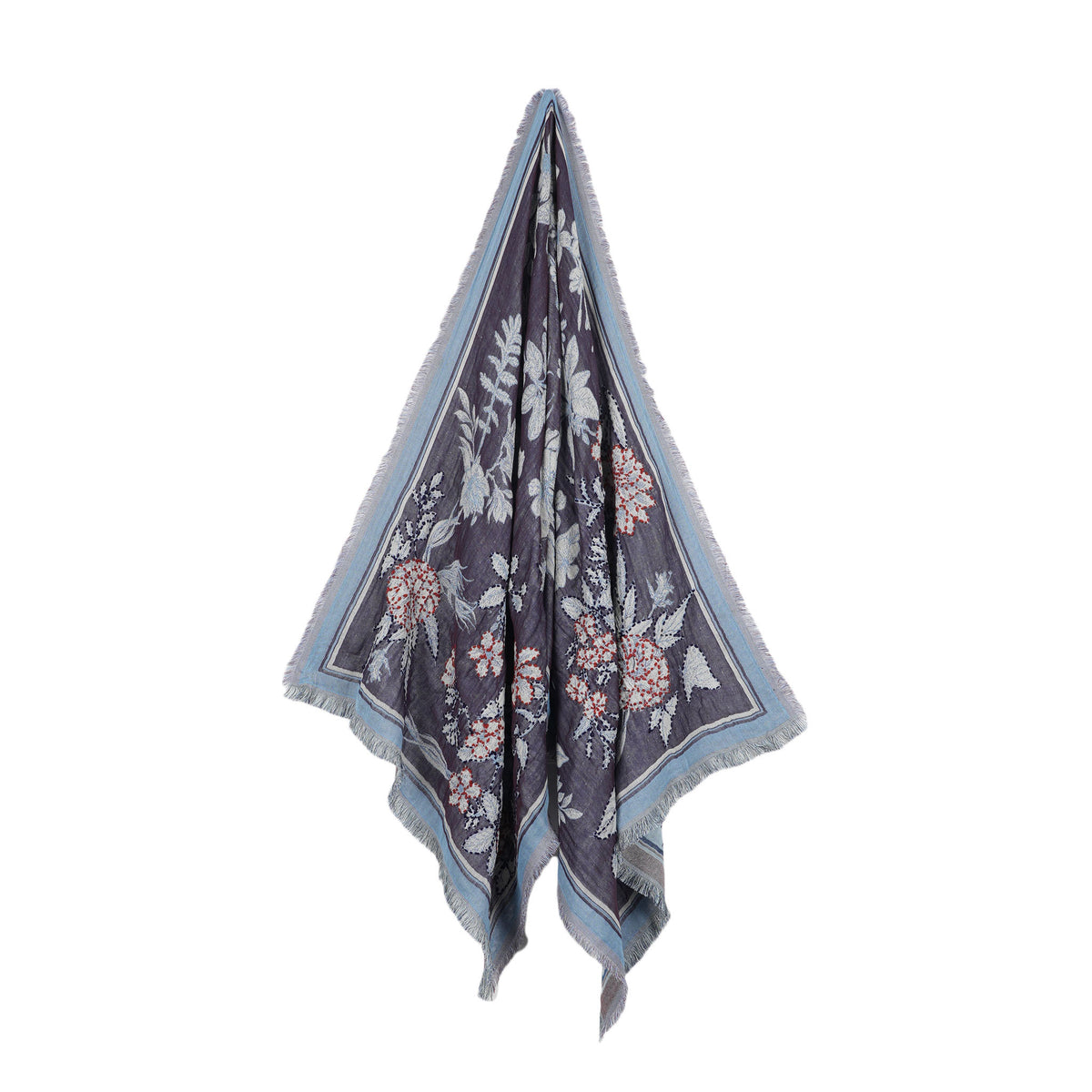 Scarf by Vismaya Scarves in Plum Grey