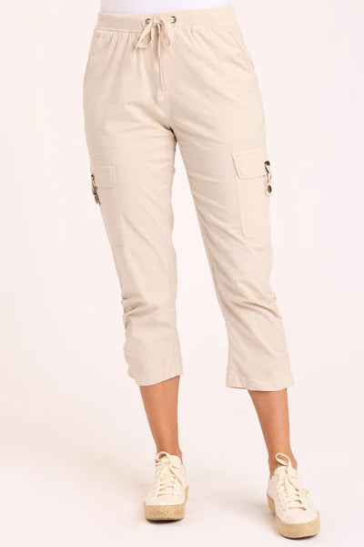 Poplin Fenton Crop Pant by Wearables in Cremini