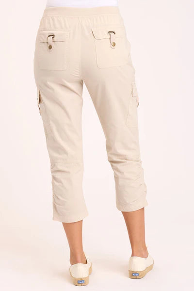 Poplin Fenton Crop Pant by Wearables in Cremini