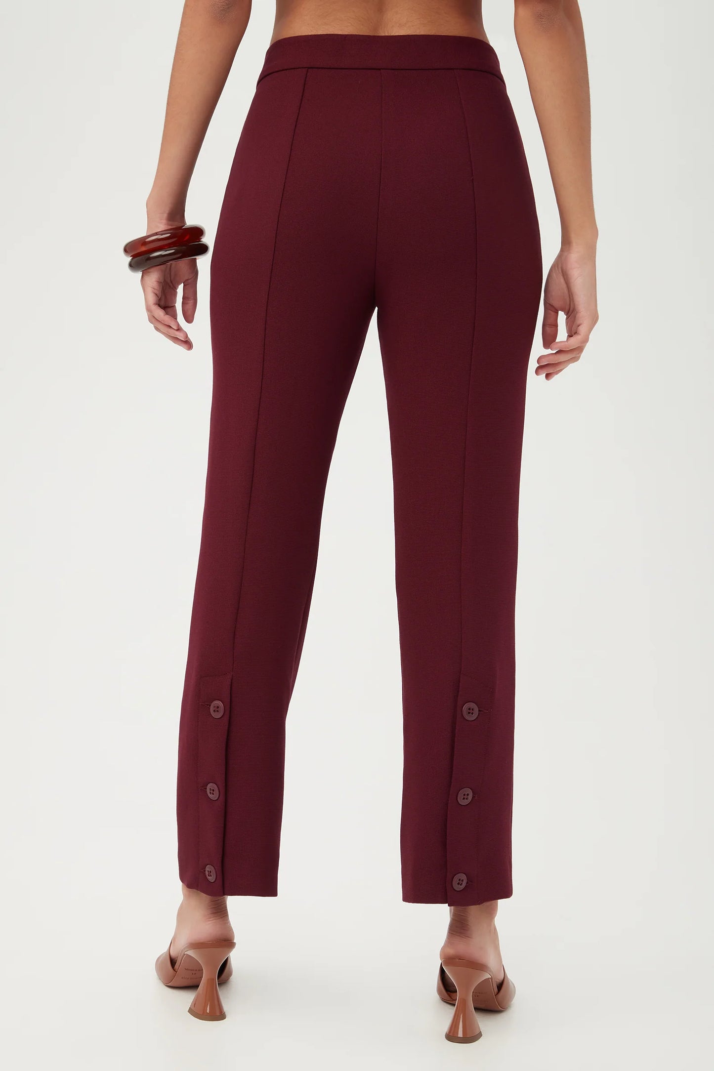 Highland Park Pant by Trina Turk in Bryant Park Bordeaux