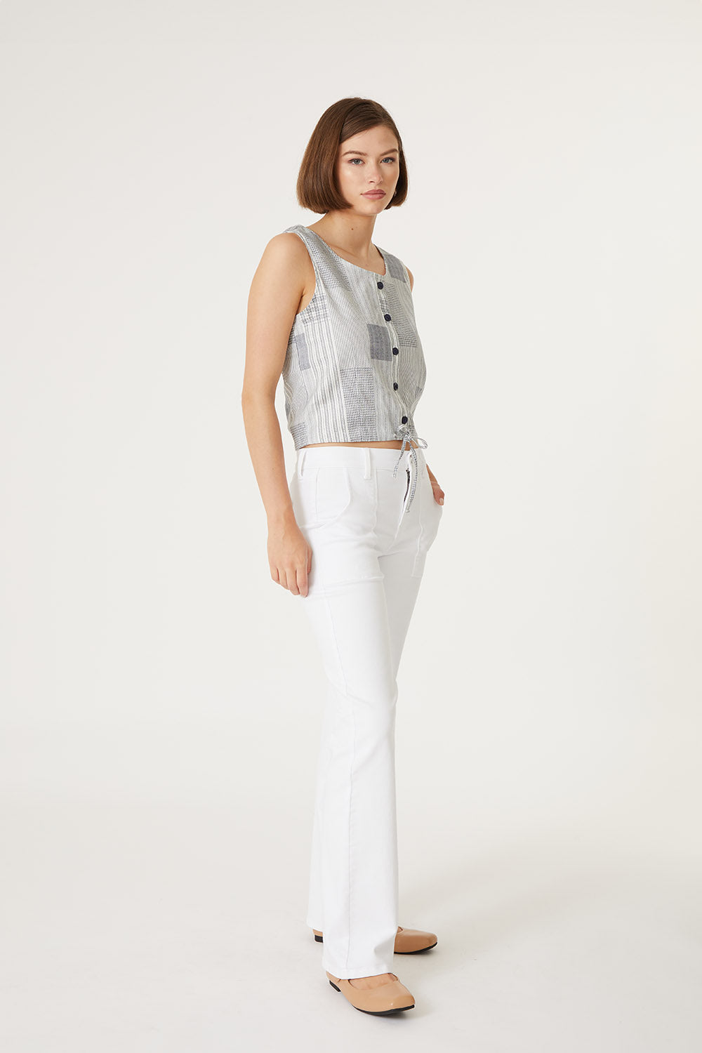 Rony Bell Bootcut by Level 99 in White