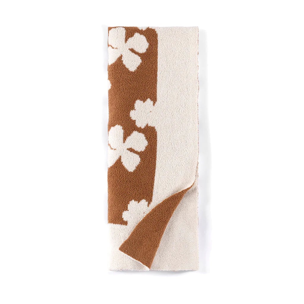 Rowan Super Soft Floral Reversible Throw by Shiraleah