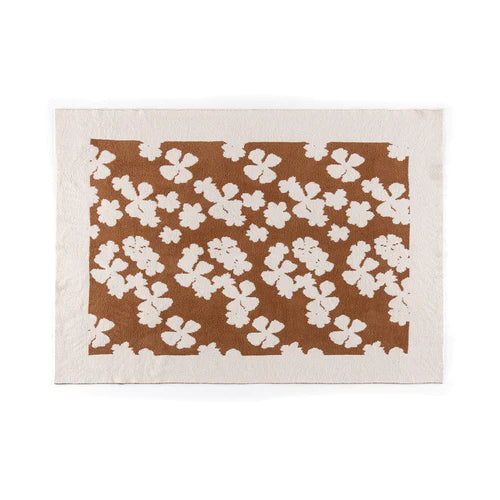 Rowan Super Soft Floral Reversible Throw by Shiraleah