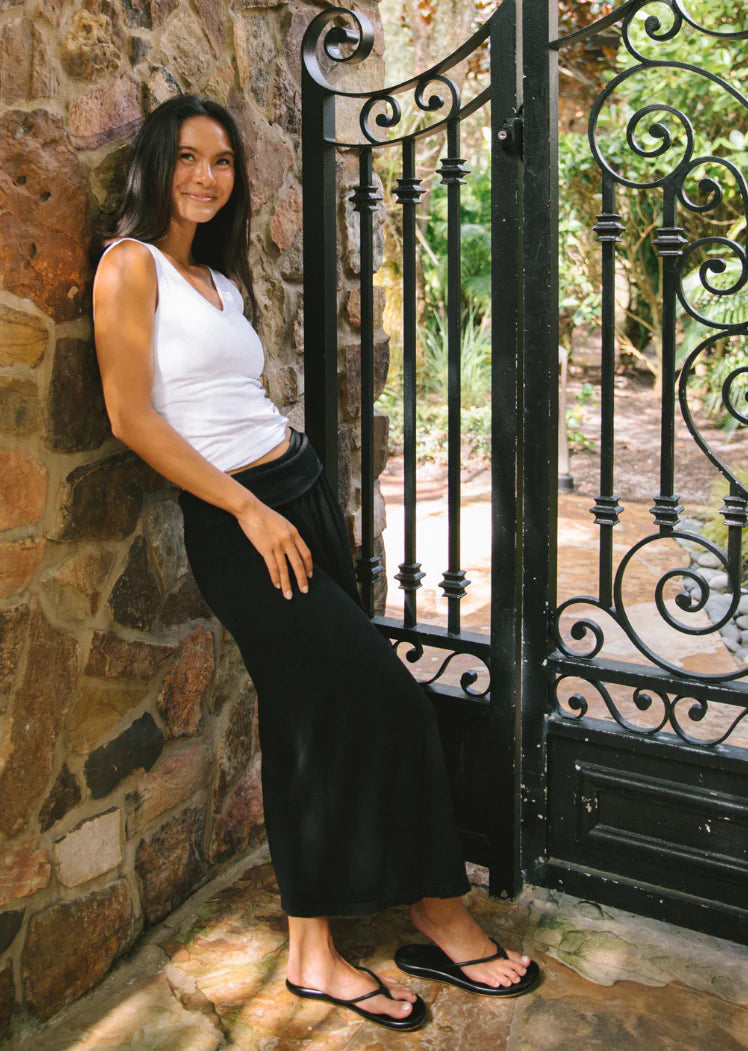 Midi Skirt by Elietian in Black