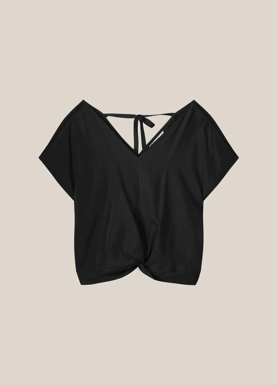 V-Neck Top by Summum in Black