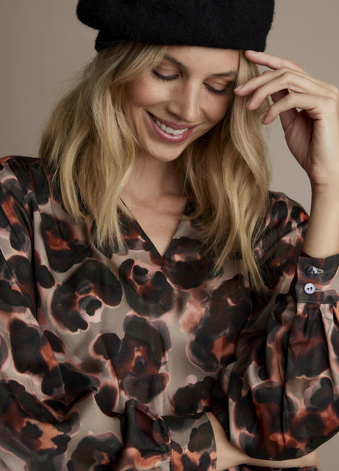 V-neck Animal-Print Top by Summum