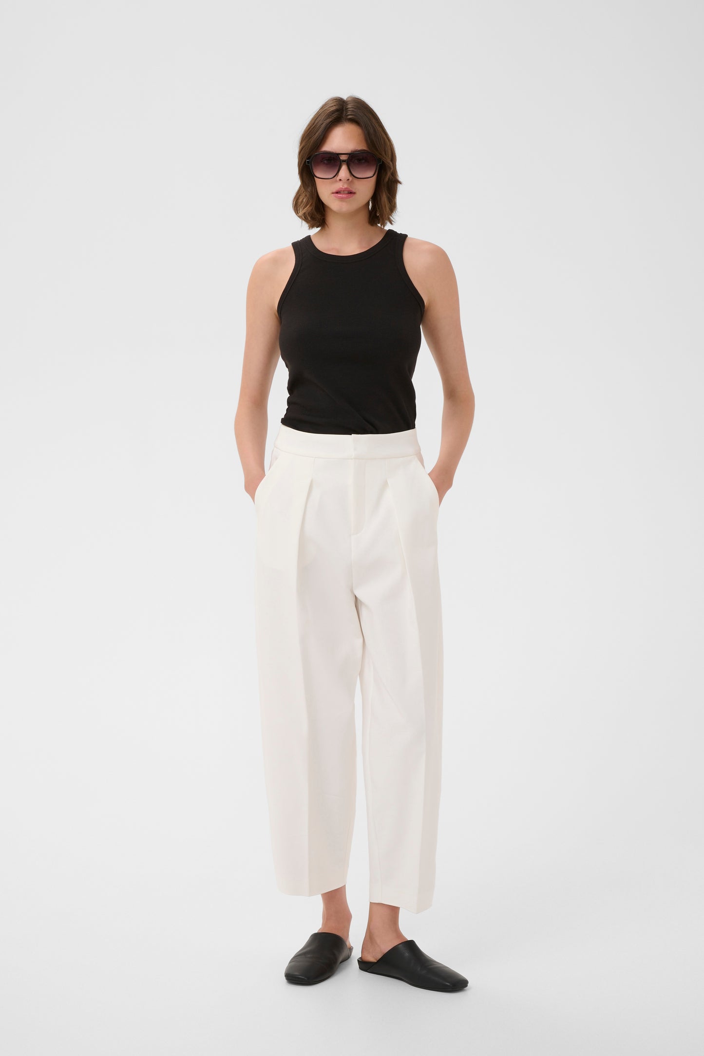 Zella Barrel Pant by InWear in Whisper White