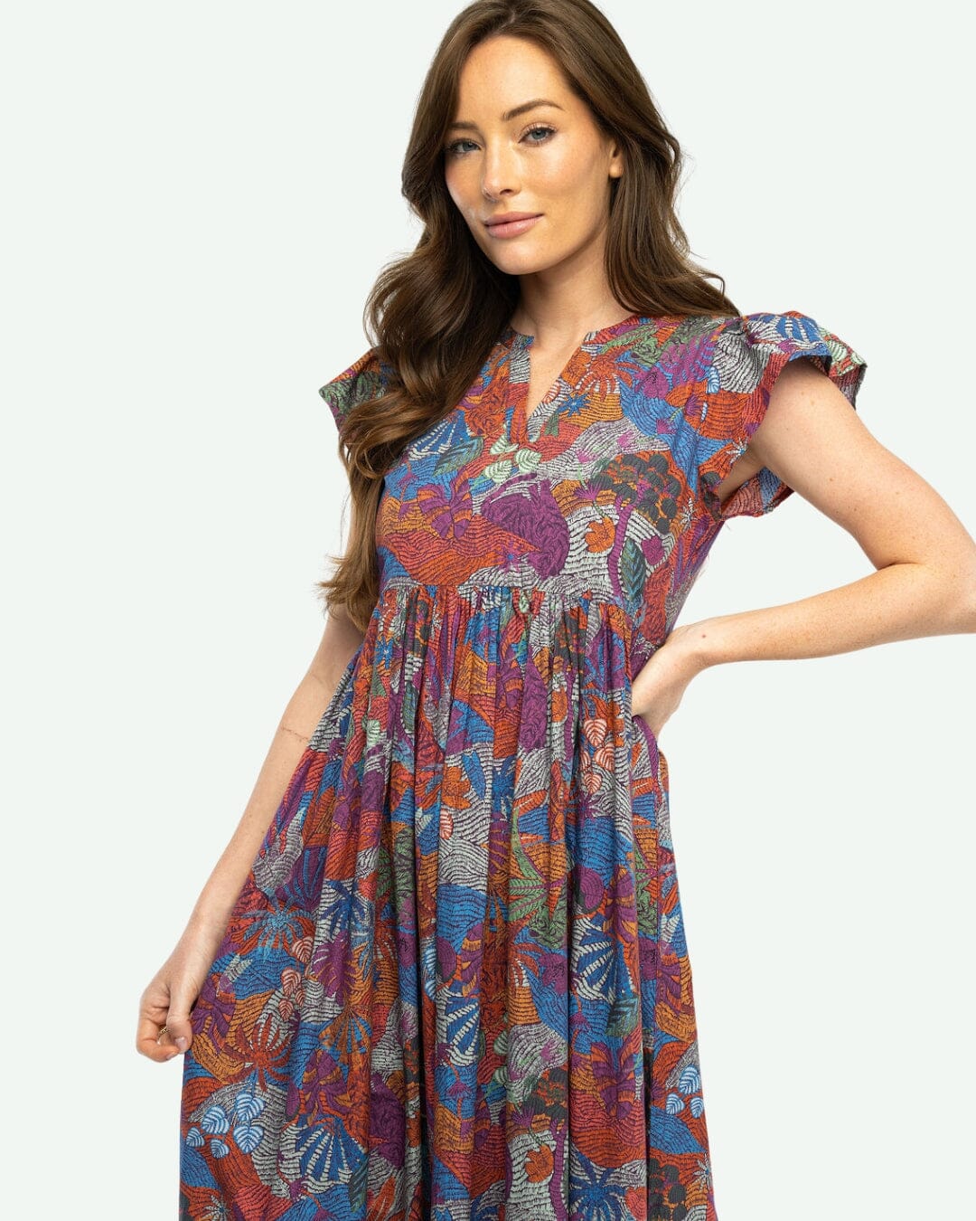 Jenny Maxi Dress by Briton Court in Burgundy Rose
