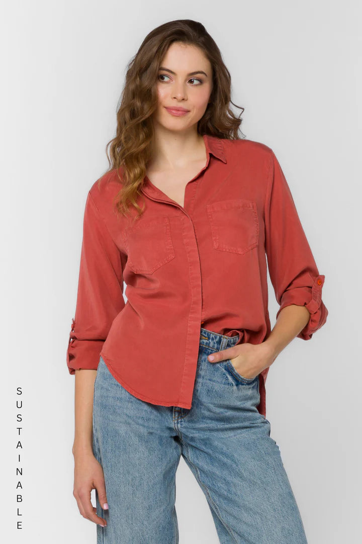 Riley Top by Velvet Heart in Burnt Brick