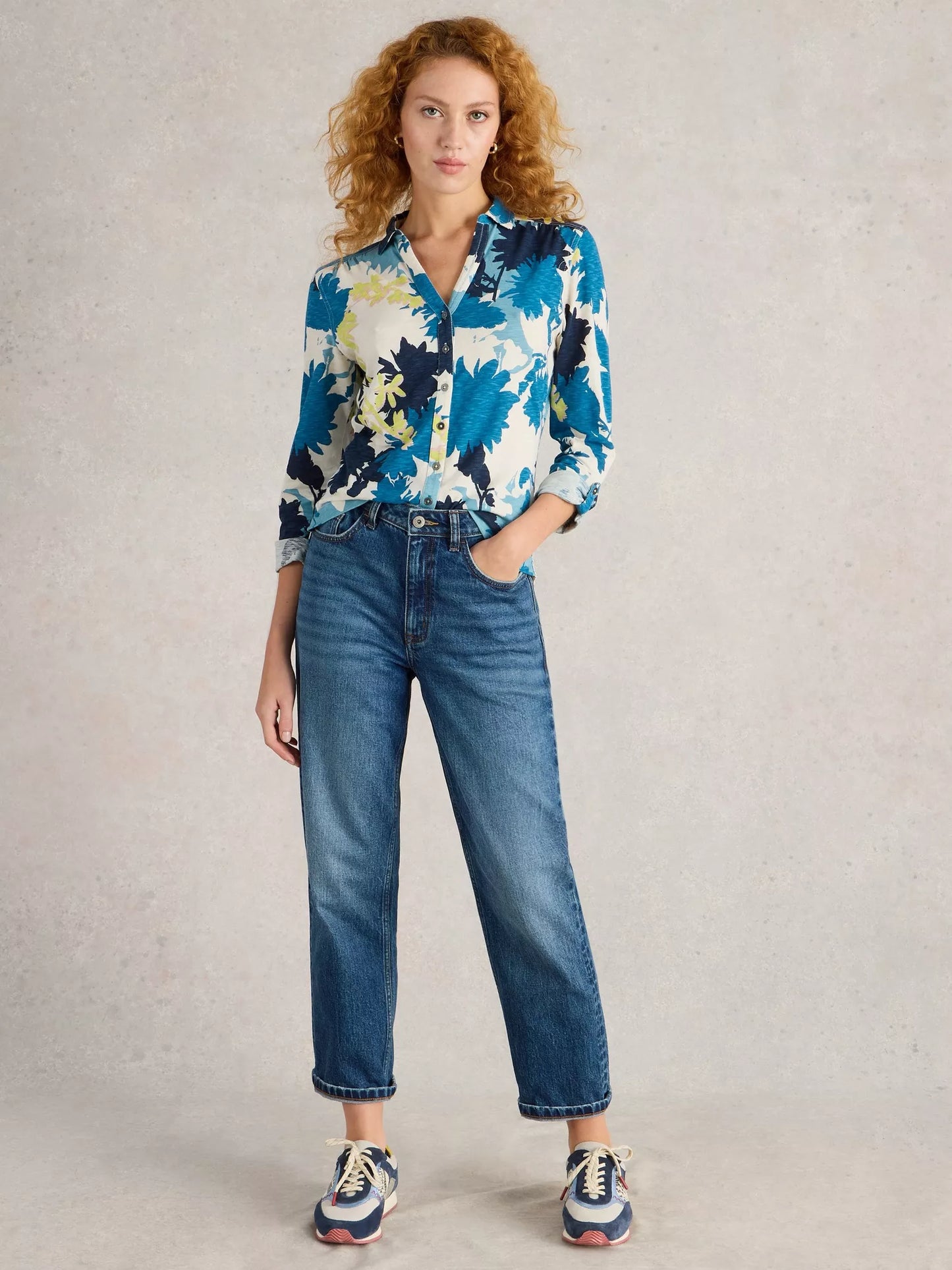 Annie Jersey Shirt by White Stuff in White