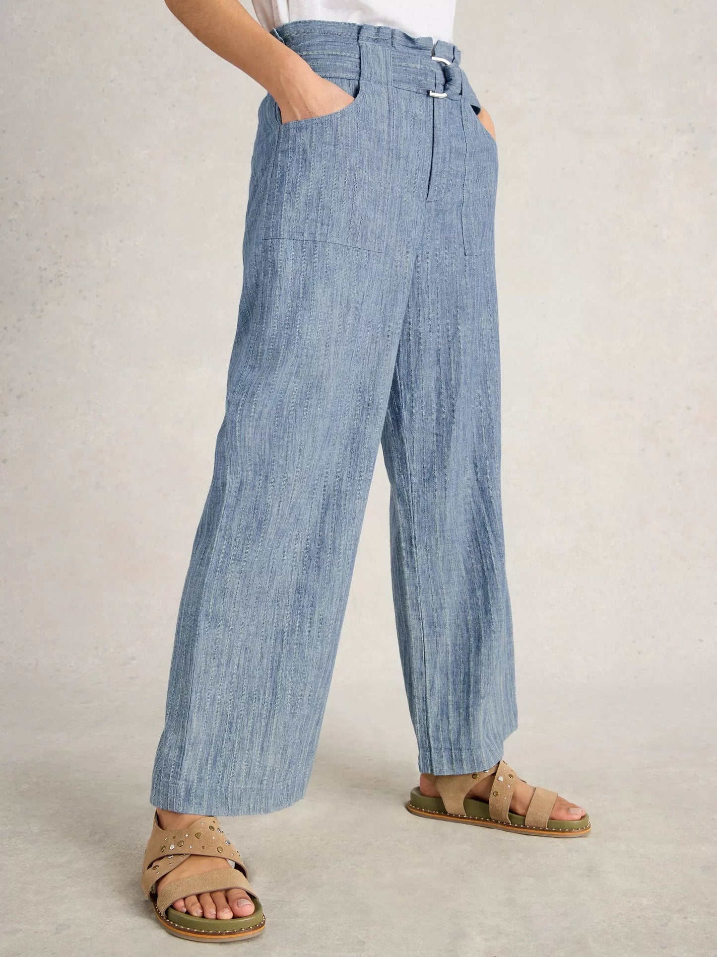 Teakie Stripe Trouser by White Stuff in Blue