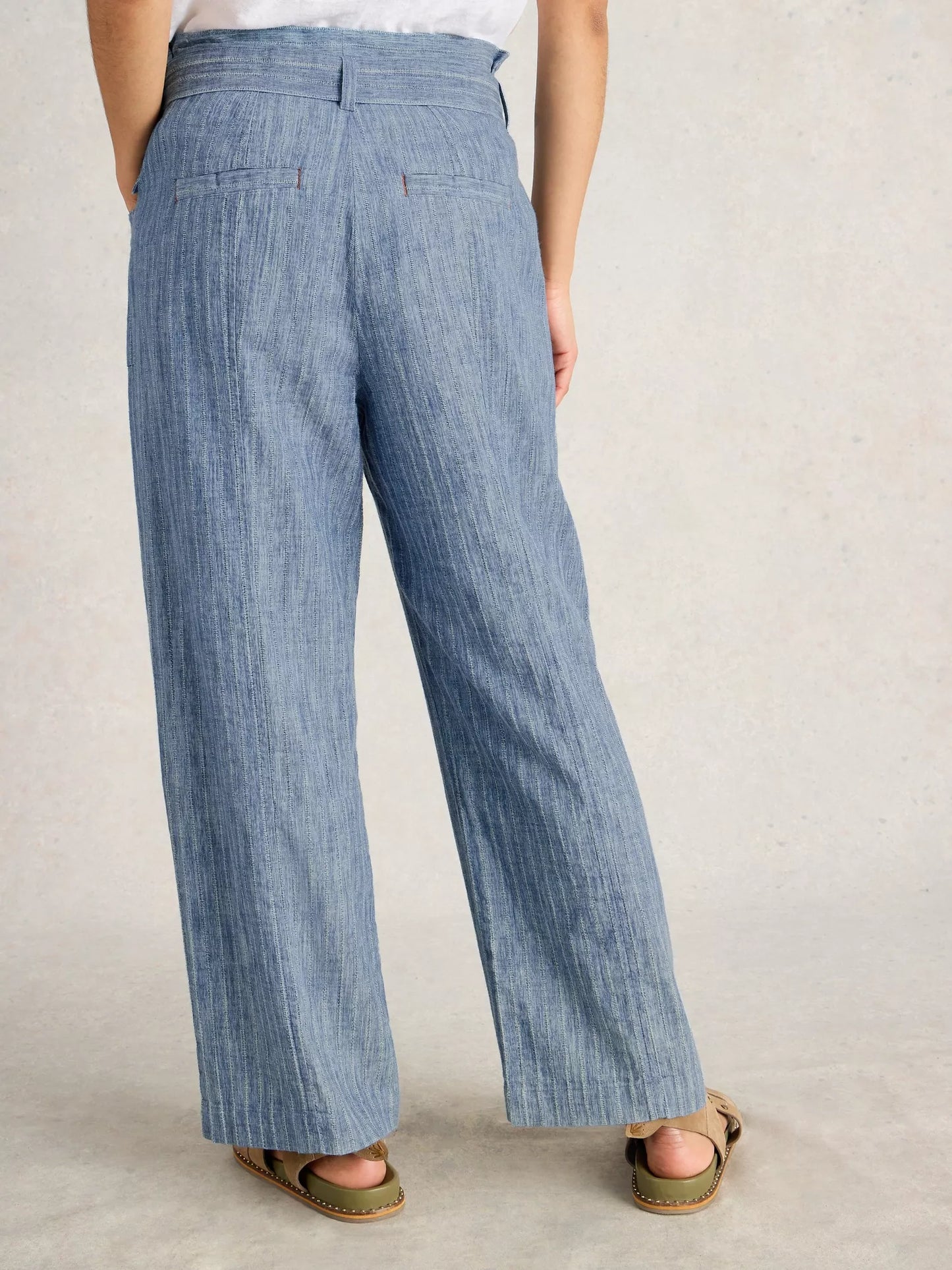 Teakie Stripe Trouser by White Stuff in Blue