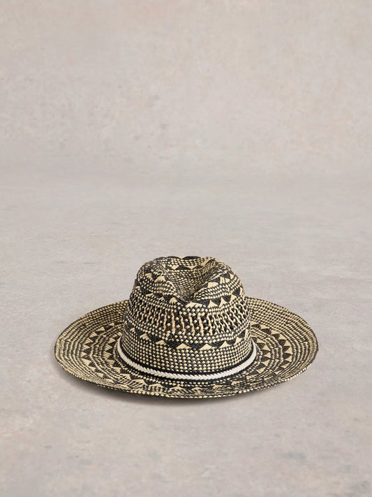 Mosaic Fedora by White Stuff in Black