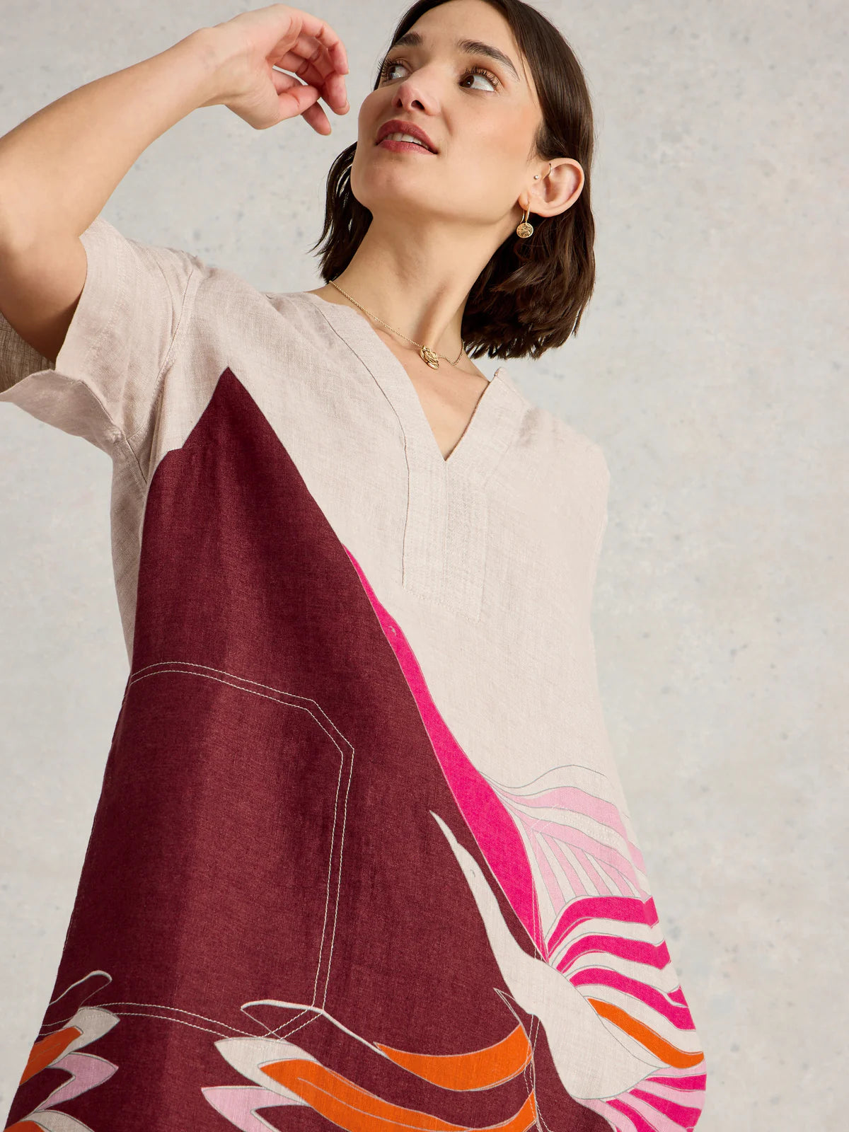 June Linen Dress by White Stuff in Natural