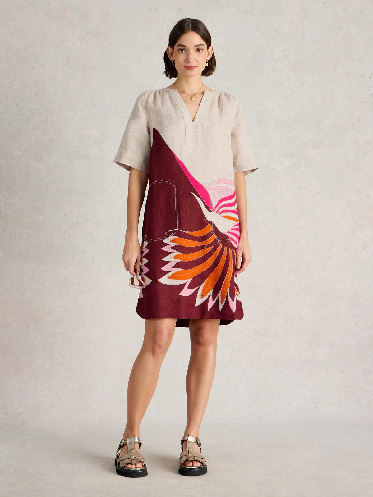 June Linen Dress by White Stuff in Natural