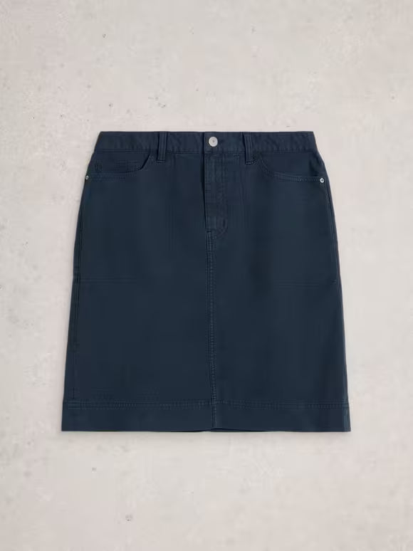 Tia Chino Skirt by White Stuff in Dark Navy