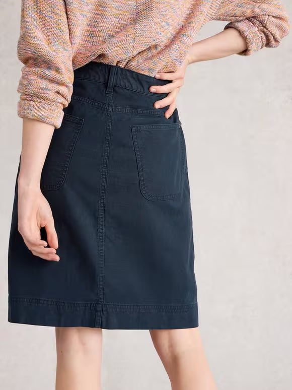 Tia Chino Skirt by White Stuff in Dark Navy