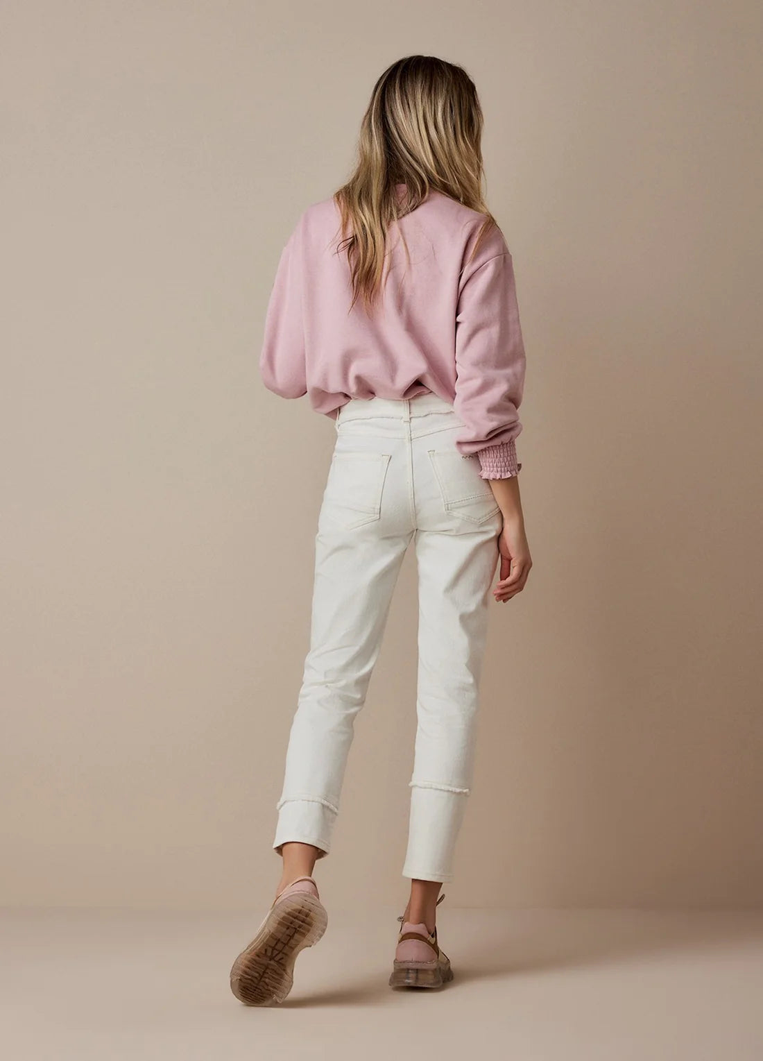 Slim Fit Denim Jeans by Summum in Off-White