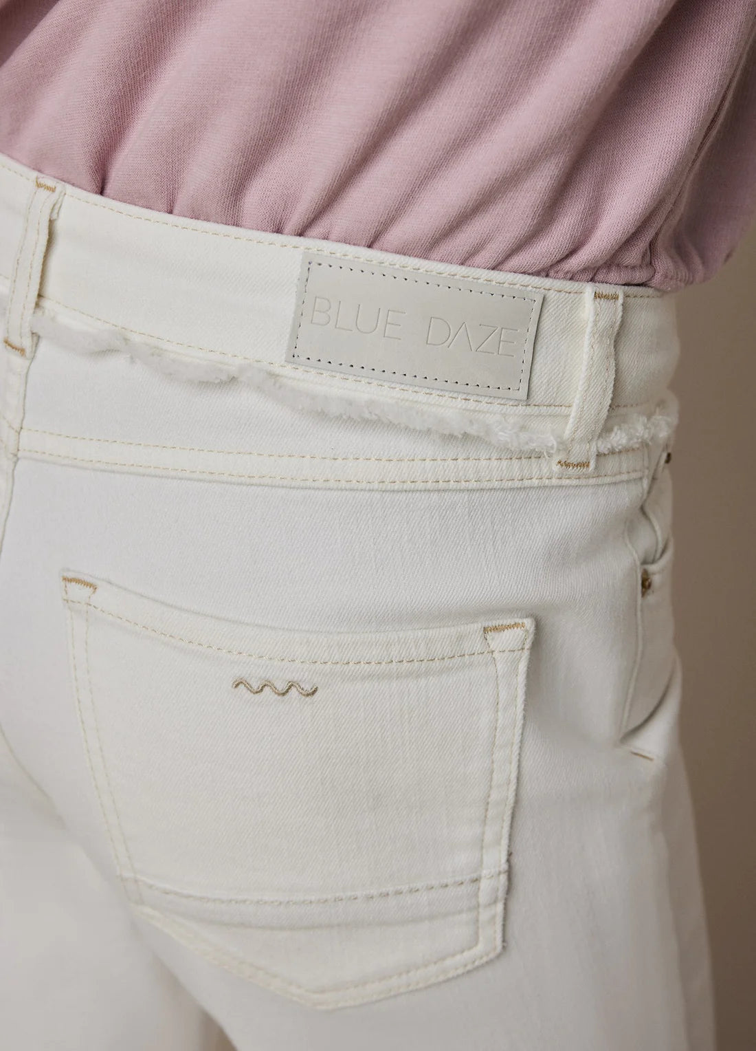 Slim Fit Denim Jeans by Summum in Off-White