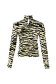 Laylani K. Blouse by Exquise in Black/Beige