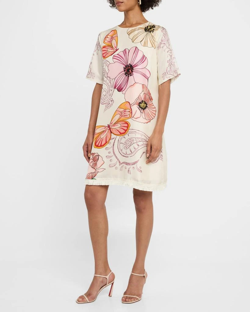 Daisee Fringe Mini Dress by Johnny Was in Rosabelia