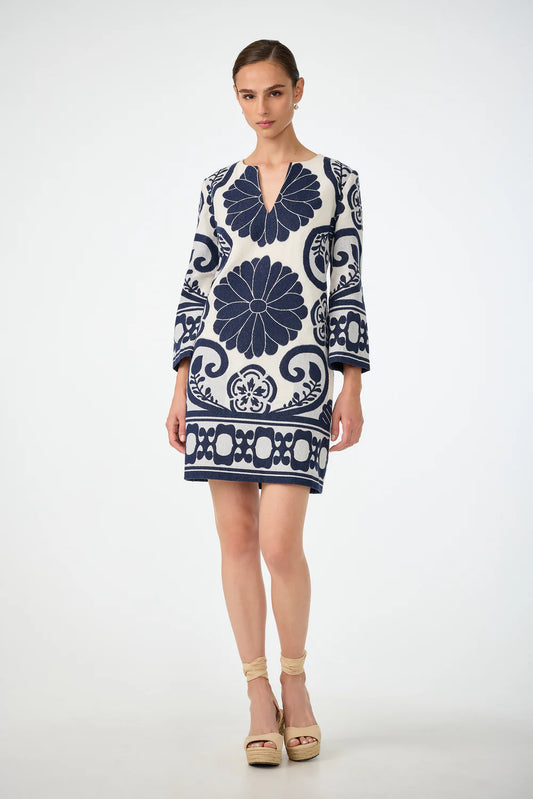 Amy Dress by Trina Turk in Sumi Blue/Whitewash