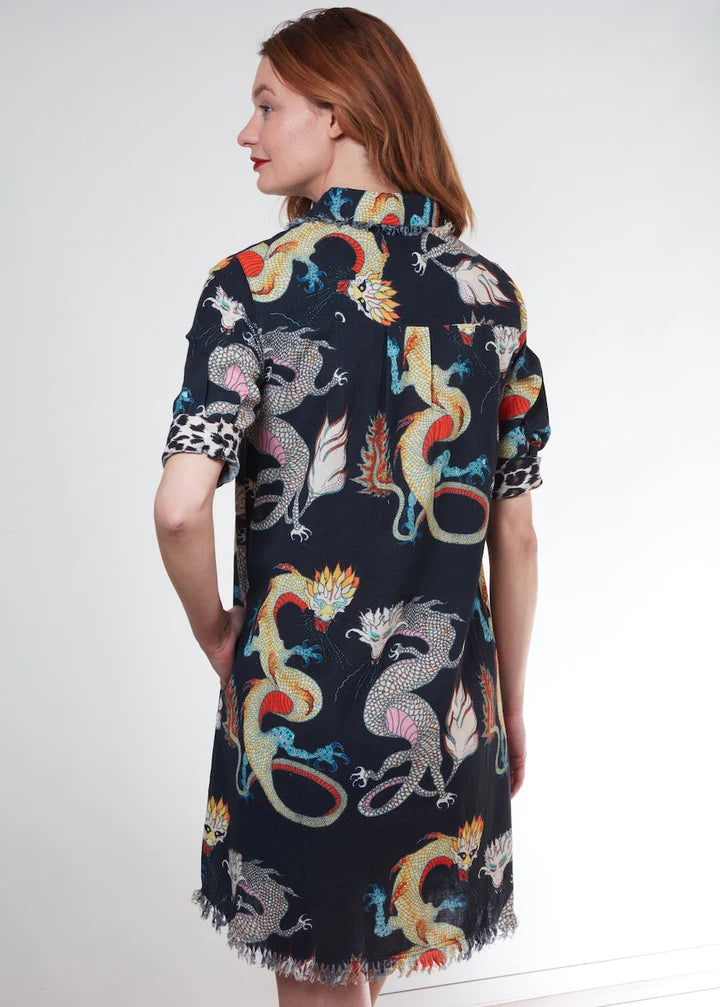 Chatham Dress by Dizzie Lizzie in Black Dragons