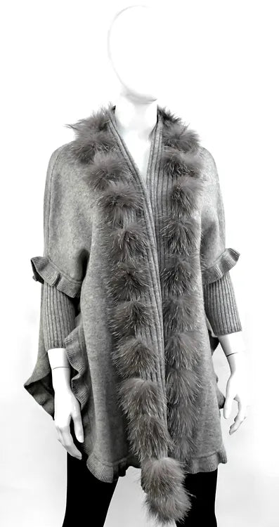 Knit Wrap by Mitchie's Matchings in Light Grey