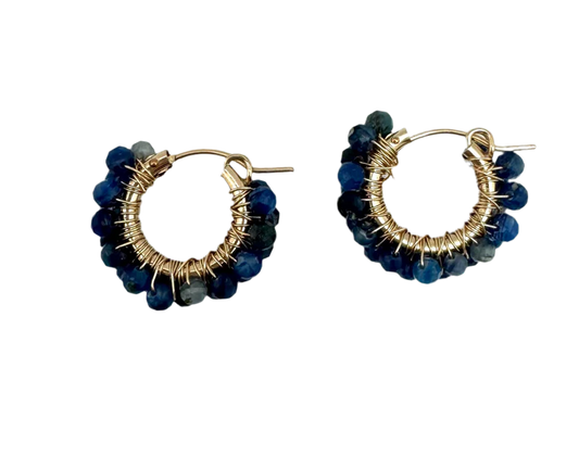 Diddi Earrings by IN2DESIGN in Gold and Kyanite