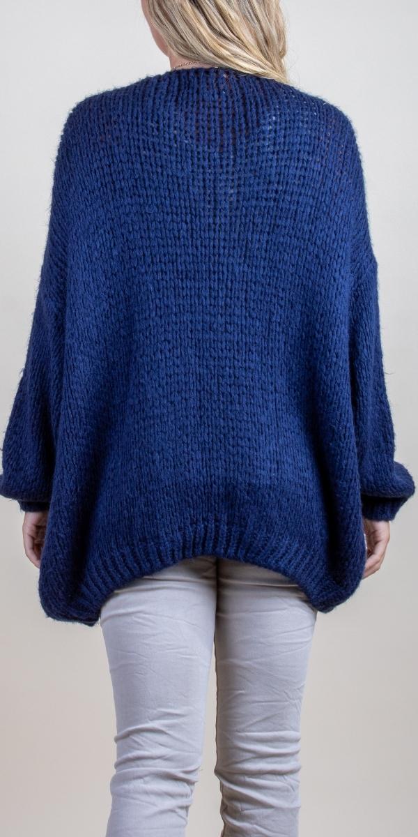 Soffice Knit Cardigan by Gigi Moda in Navy
