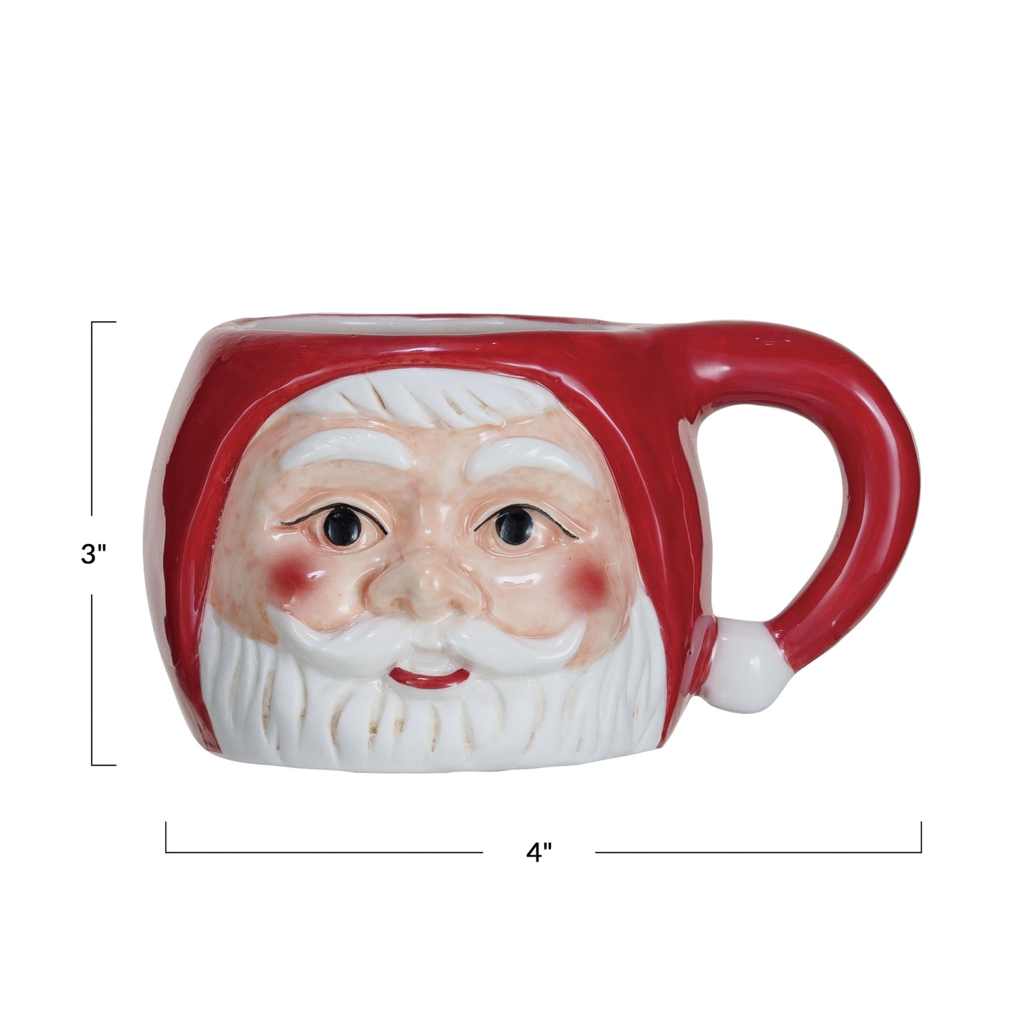 Santa Stoneware Mug by Creative Co-op