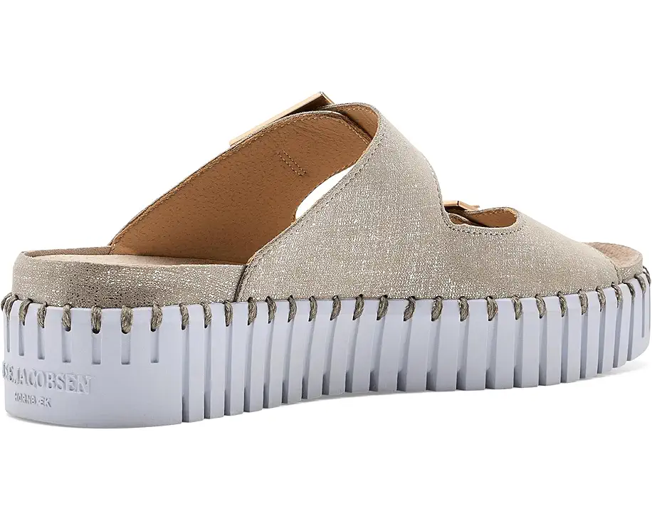 Tulip Slide Sandals by Ilse Jacobsen in Silver