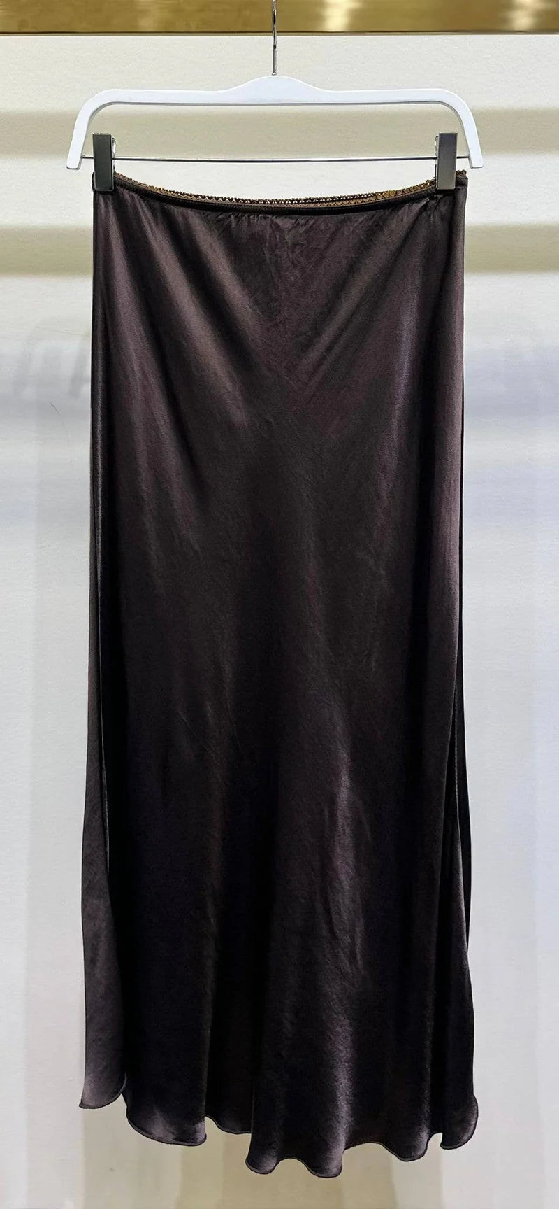 Slip Skirt by Milio Milano in Chocolate Brown