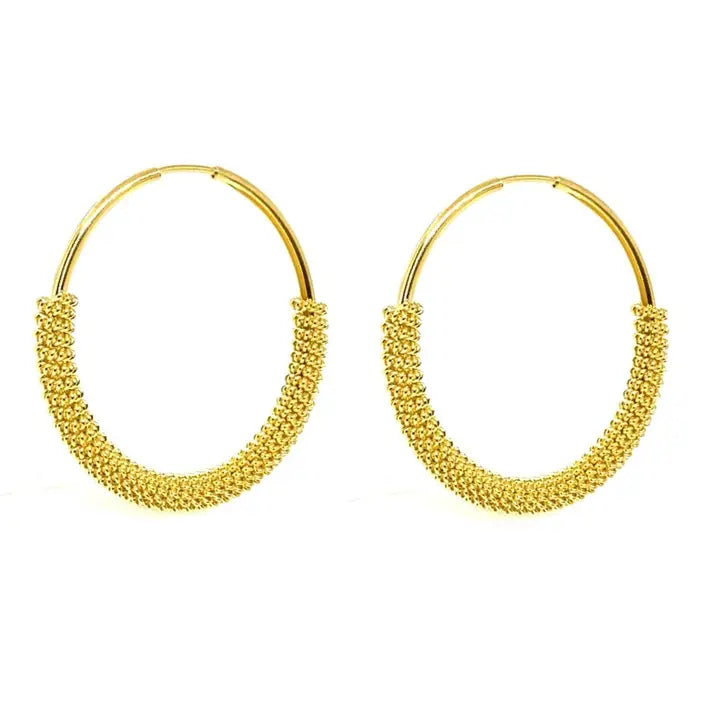 Atol Das Rocas Hoop Earrings by Creative Brazil in Gold