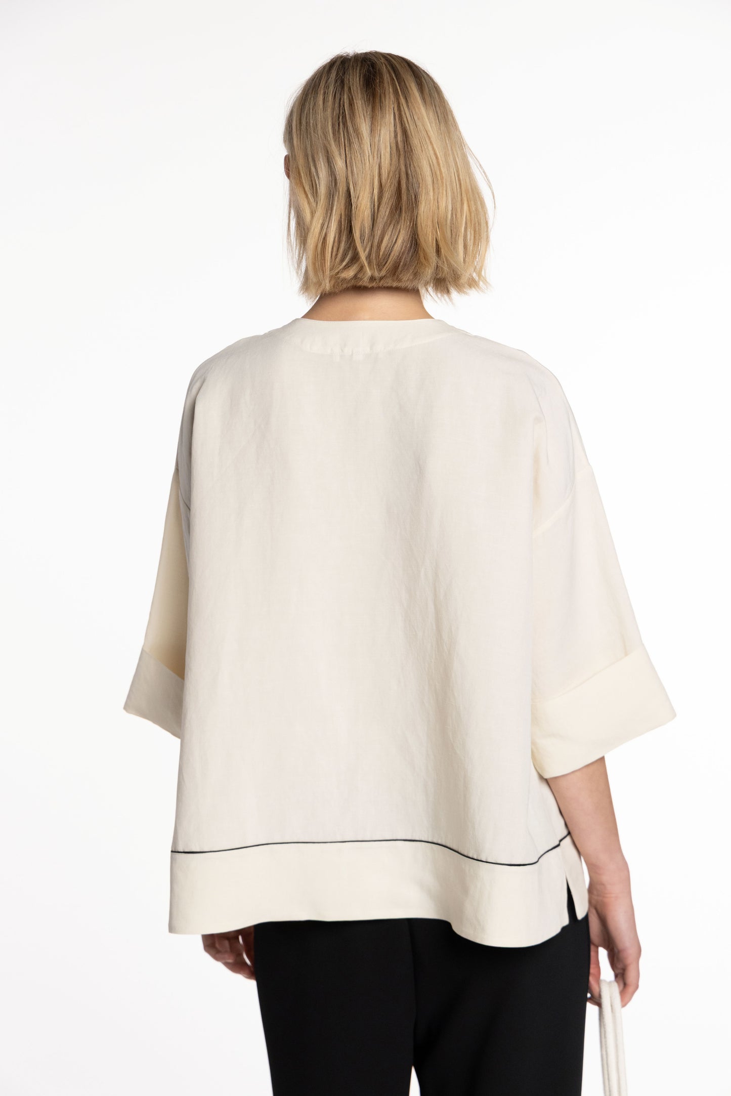 Blouse by Naulover in Cream and Black