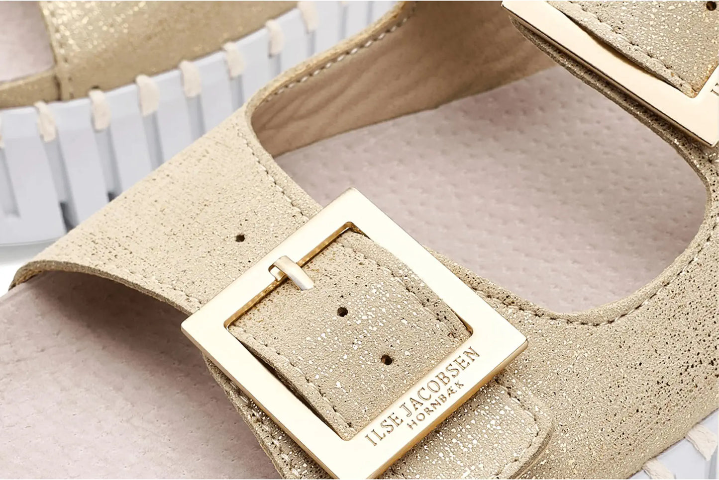 Tulip Slide Sandals by Ilse Jacobsen in Platin